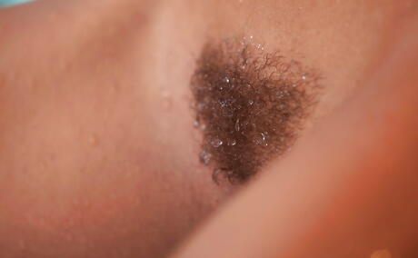 Gracile american dark hair bombshell Adriana Chechik likes some hot foot fetish near the pool